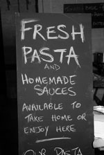 Fresh pasta and homemade sauces